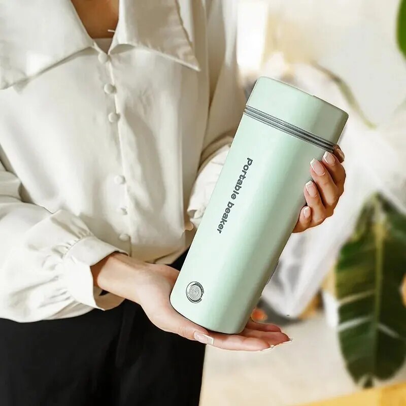 12V Car Kettle Water Boiler Integrated Leak-proof Design Safety Valve 96W High Power Fast Heating Portable Electric Cup