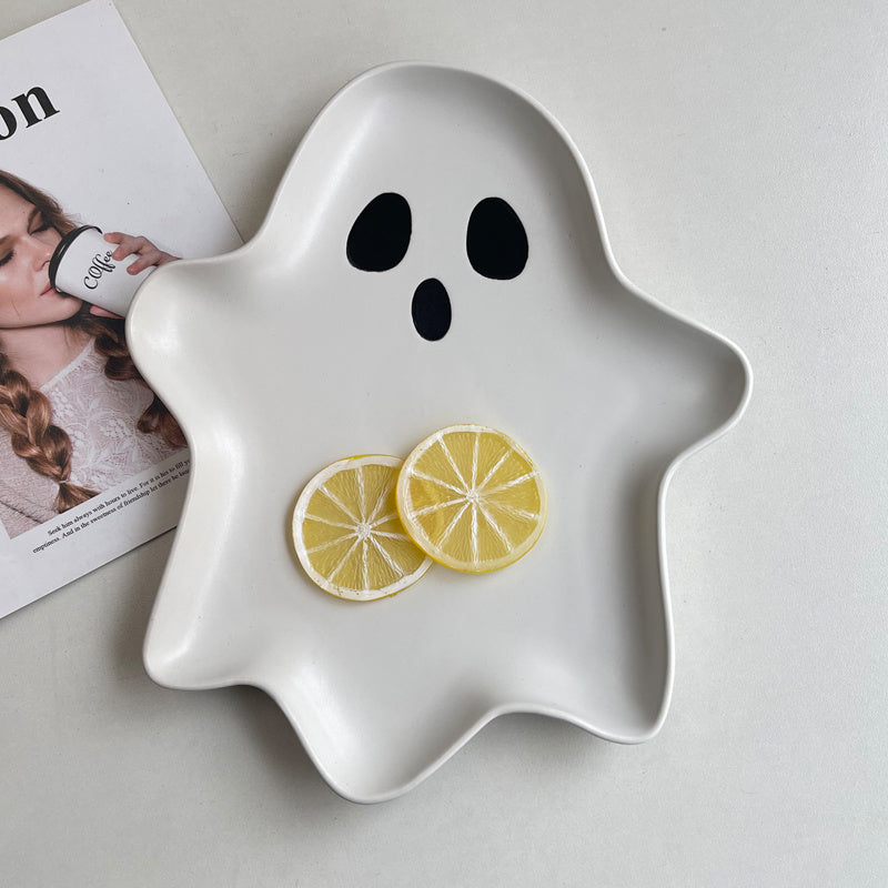 Cute Ghost Shaped Breakfast Salad Plates Ceramic Tableware