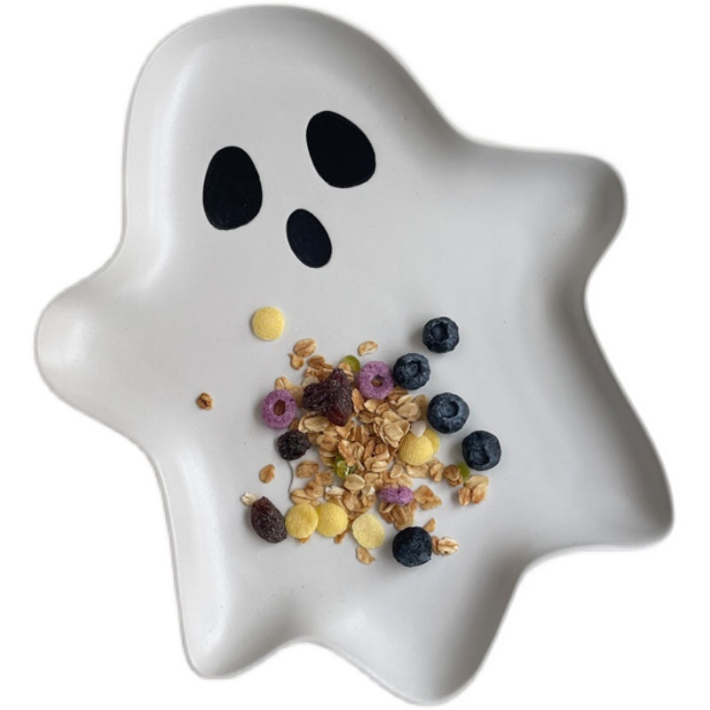 Cute Ghost Shaped Breakfast Salad Plates Ceramic Tableware