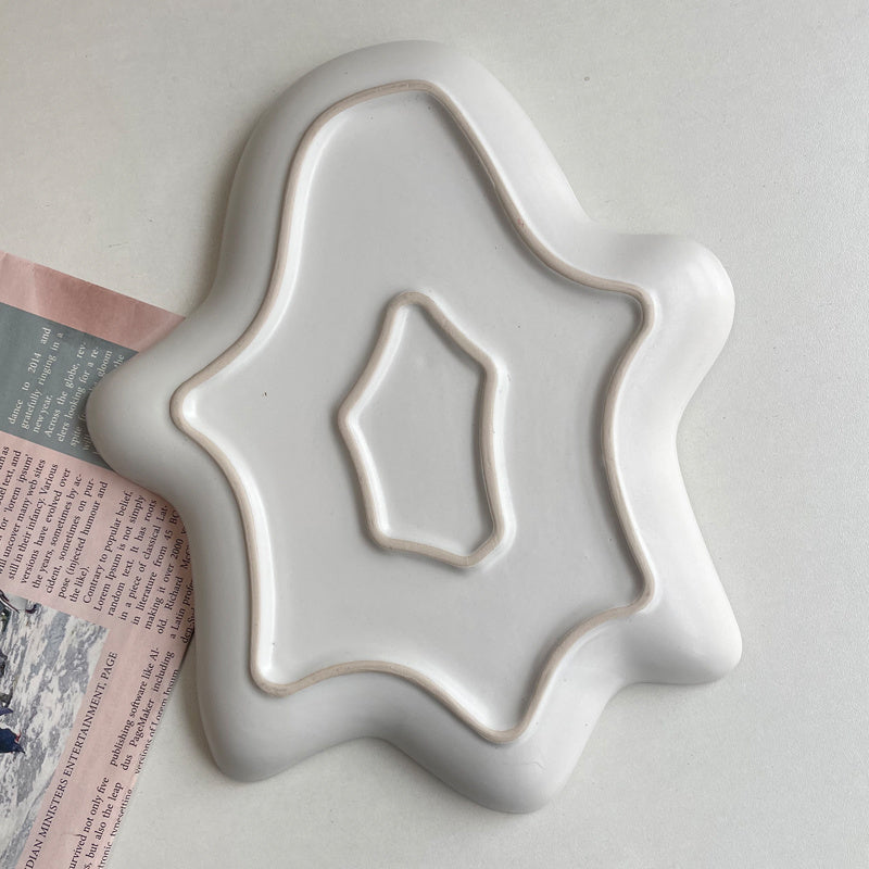 Cute Ghost Shaped Breakfast Salad Plates Ceramic Tableware