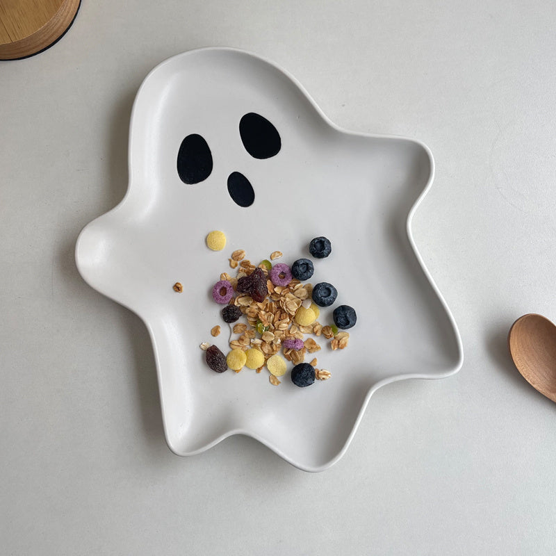 Cute Ghost Shaped Breakfast Salad Plates Ceramic Tableware